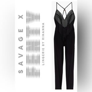 Savage X Fenty X-ray vision crotchless catsuit - L